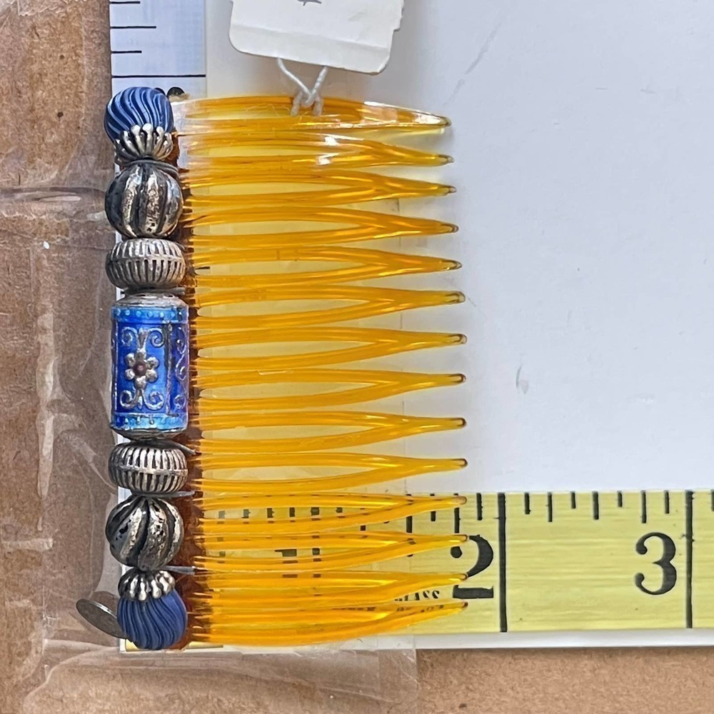 Set of 3 1990’s Hair Comb Decorative Beaded Ann Cichon Dallas NWT - Picture 9 of 11
